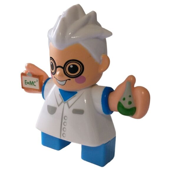 Little Tikes Waffle Blocks Scientist Figure Albert Einstein Buddies Replacement. - Picture 9 of 13